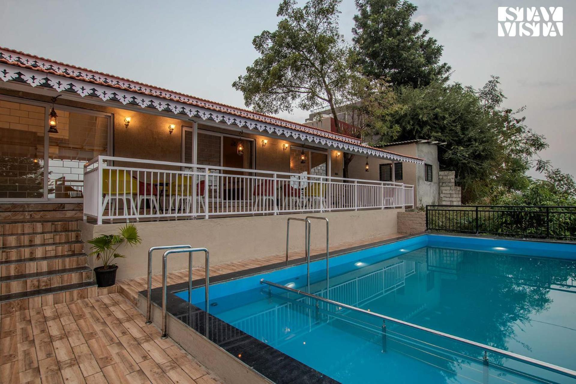 Stayvista'S Harvest Haven - Pool-View Villa With Deck & Machan Near Sula Нашик Екстер'єр фото